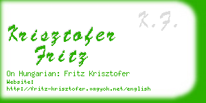 krisztofer fritz business card